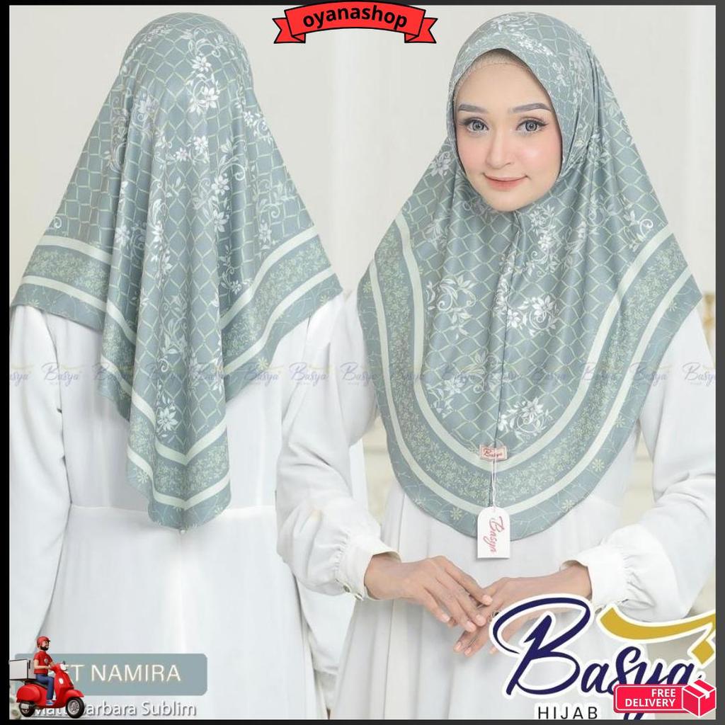 [Basya] Pet Namira SublimHijab Instan Pet Motif SublimKerudung Bergo InstanJerseyHijab DailyJilbab I