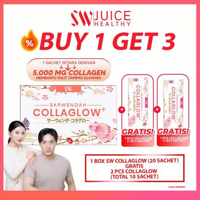 Foirfe- Sarwendah Premium Collagen Japan Box 20 Sachet / Minuman Pencerah Kulit Free 10 Sachet Colla