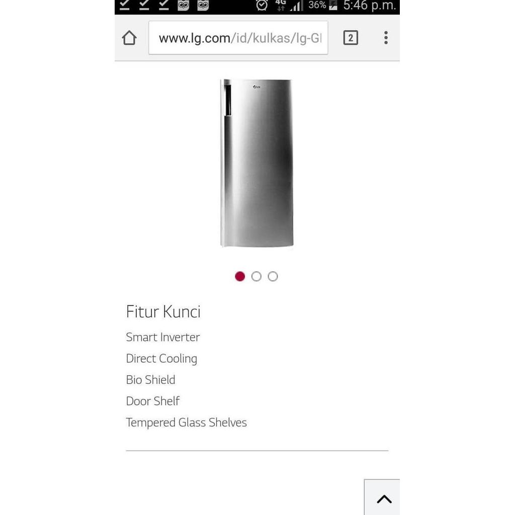 Xfood- Freezer Lg Gn-Inv304Sl Inverter 6 Rak Lemari Es Pembeku Es Batu Kulkas