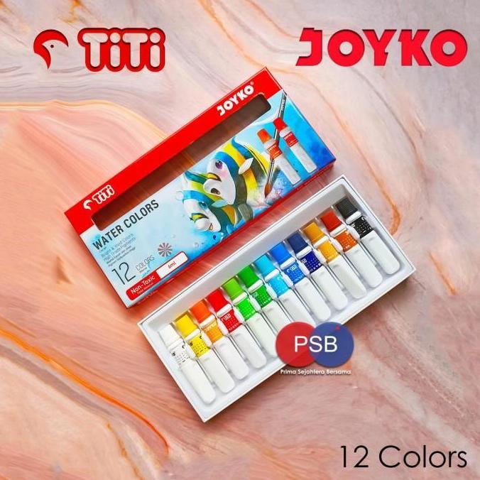 Colore- Titi Joyko Watercolor 12 Colors / Cat Air Titi Joyko 12 Warna