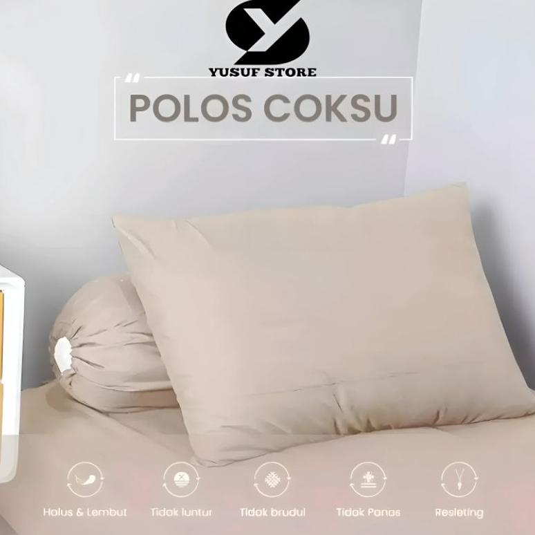 Best Deals (New Produk) Sarung Bantal Polos Halus / Sarung Bantal Polos Hitam / Sarung Bantal Guling