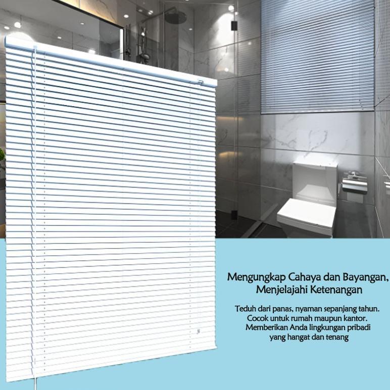 Tirai Venesia Aluminium Ukuran Custom, Desain Elegan Minimalis Untuk Jendela Rumah & Kantor - Tirai 