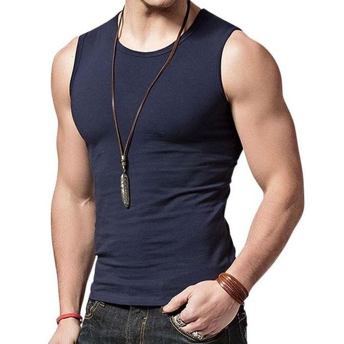Super Hemat !!! Paket 6 Pcs Kaos Singlet Yukensi Pria Dewasa Model Slimvit Oblong Cowok Katun Hitam 