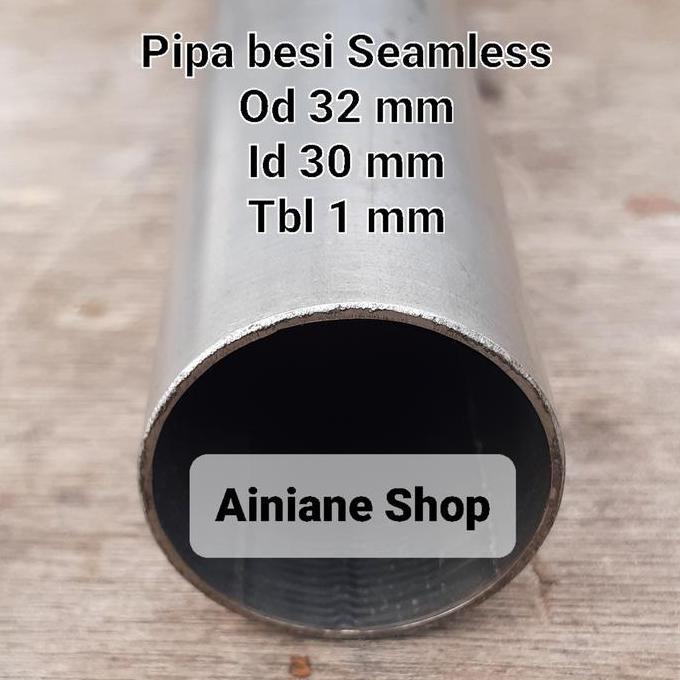 Pipa Besi Seamless Od 32 Mm / Id 30 Mm Tebal 1 Mm Panjang 20 Cm