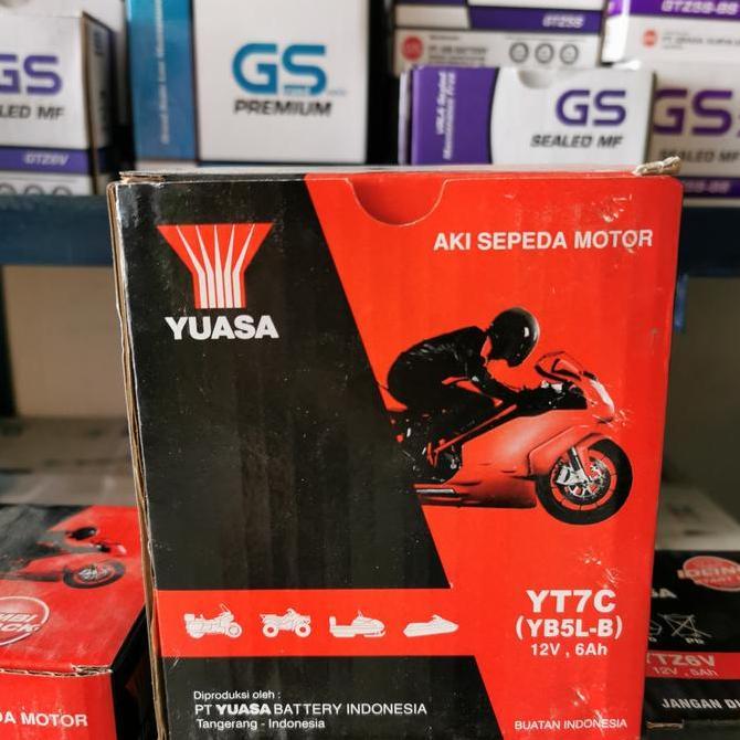 AKI BATERAI KERING YUASA YT7C/YBL5B/GM5Z3B VEGA R SUPRA GRAND
