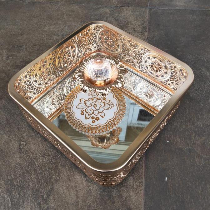 Promo 603 STOREToples Kaca Persegi Besar Gold Diskon