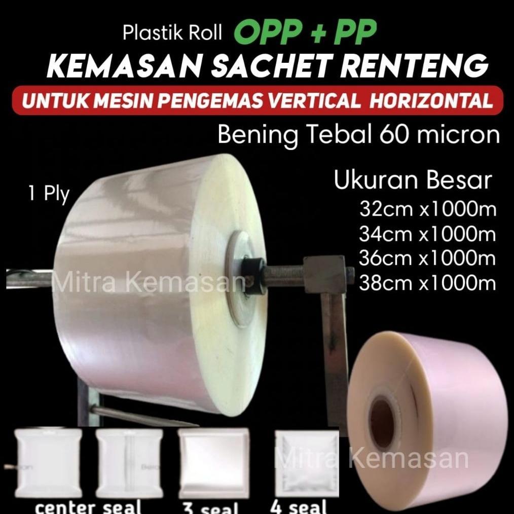 TERBARU 2026 Plastik Roll OPP PP Bening Polos | Plastik Kemasan Sachet Bag Renteng Renceng | Plastik