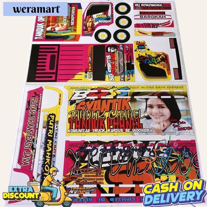 Pola Miniatur Truk Oleng/Sticker Untuk Merakit Truck Oleng