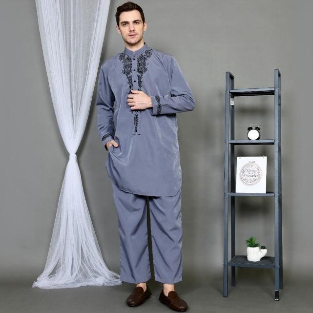 PROMO BAJU KOKO SETELAN PRIA DEWASA - KURTA PAKISTAN MODEL BORDIR SET CELANA - GAMIS SETELAN MADINAH