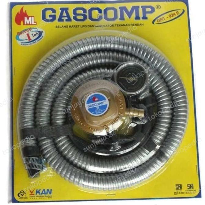 SELANG GAS REGULATOR LPG GASCOMP GRT924E ANTI BOCOR