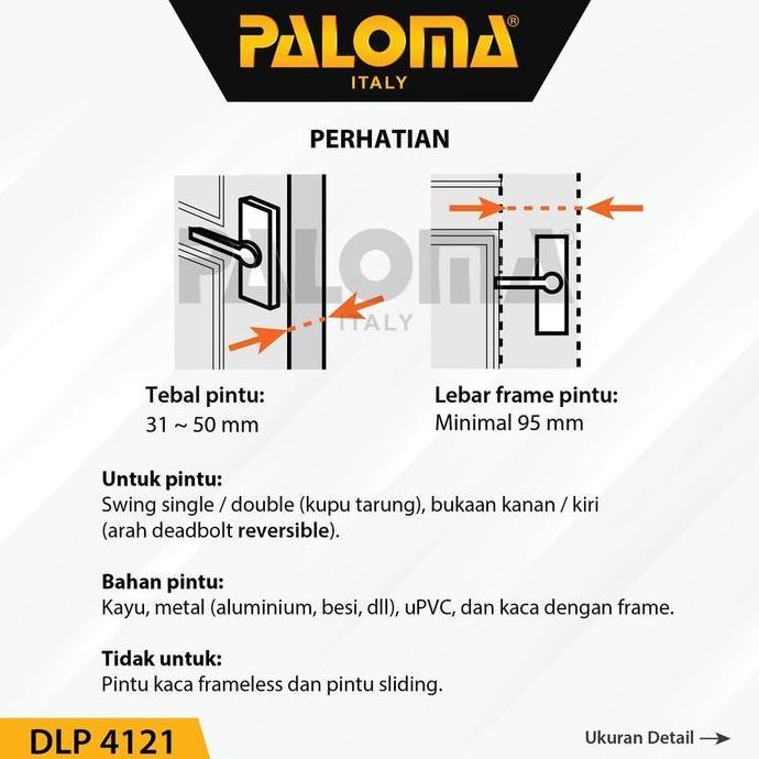 Paloma Dlp 4121 Digital Lock Smart Home Door Kunci Pintu Deadbolt Wifi