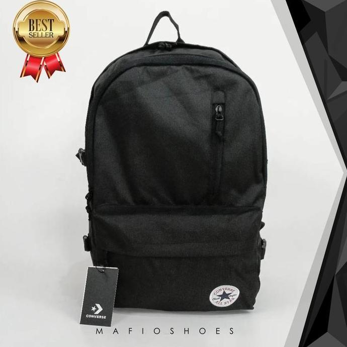 NEW TAS CONVERSE RANSEL LOGO BUNDAR BLACK/TAS CONVERSE/TAS RANSEL ORI
