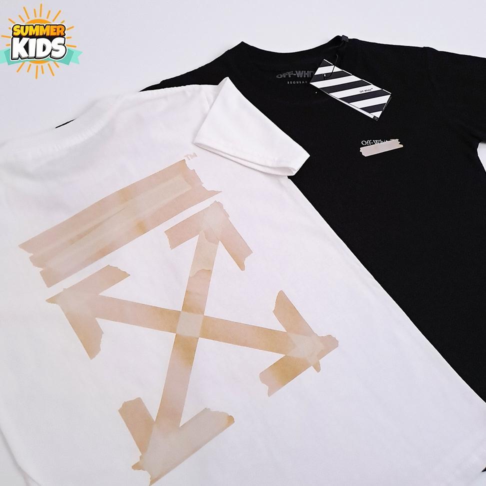 Baju Kaos Anak Distro Laki-Laki Perempuan 1-12 Tahun Import Premium Off White Tapebro