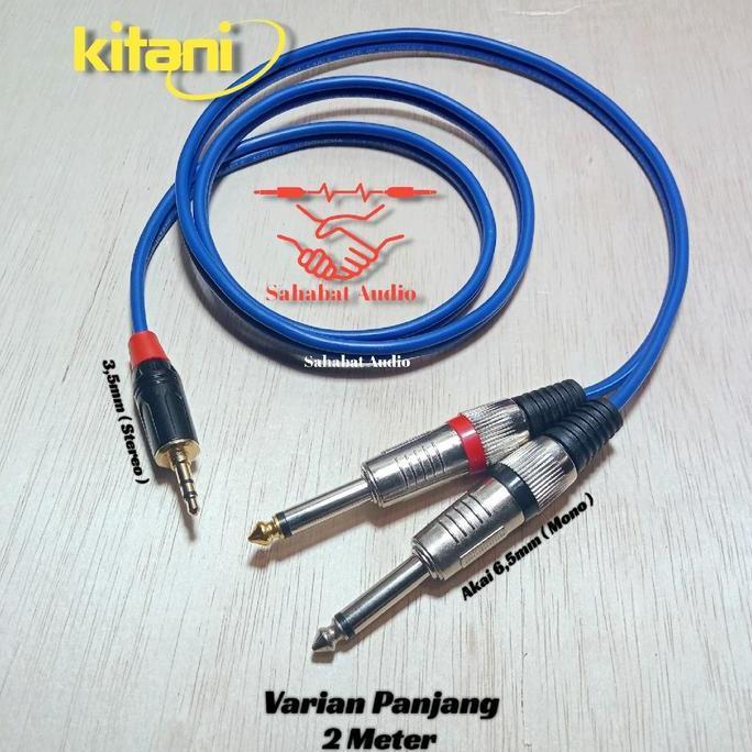 kabel jack hp ke mixer kabel kitani aux Stereo 3,5 mm ke 2 akai mono 6,5mm