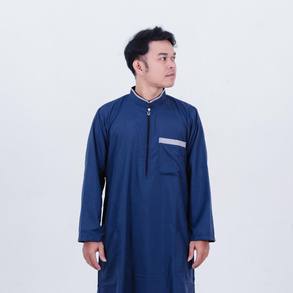 Terlaris Gamis Pria Dewasa/Jubah Arab Kekinian/Jubah Pria Sultan /Gamis Pria Dewasa Resleting Polos