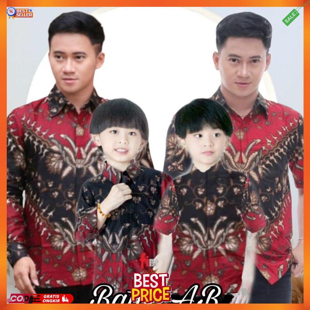 Terbaru Couple Batik Ayah Dan Anak Laki Laki Batik Keris Merah Batik Warna Merah Maron Batik Pria Le
