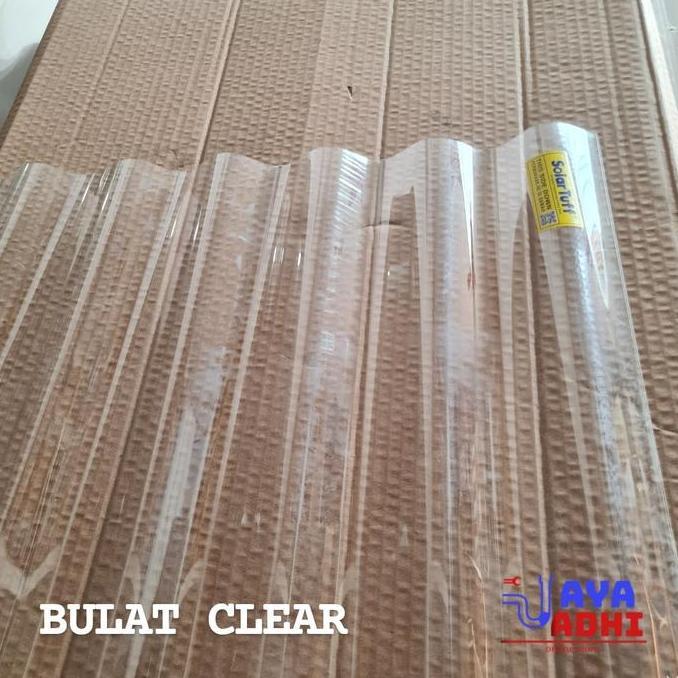 TERLARIS Solartuff Gelombang Bulat / Kotak - Atap Seng Transparan Bening Roma / Greca gratis ongkir
