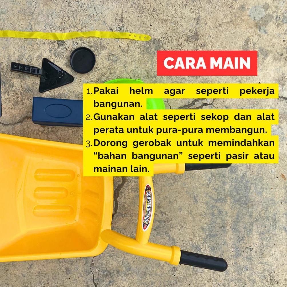 PROMO BISA COD Trolly Bangunan Anak Edukatif Mainan Gerobak Tukang Pasir Aman Kuat Terbaru Cocok unt