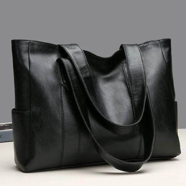 Tote Bag Wanita Kulit Totebag Kulit Tas Wanita Pengajian Tas Bahu Wanita Kulit Kapasitas Besar