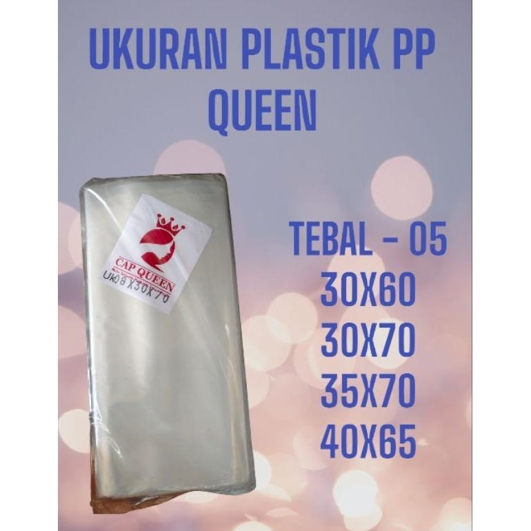 Plastik Pp Queen / Plastik Potongan Tebal 05 Ukuran 30X60 35X70  30X70