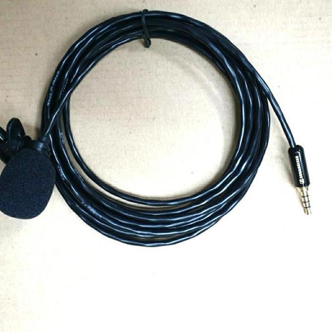 Kabel Mic Jepit Clip On to HP 3.5mm Stereo 3 Pin Sennheiser - 3 Meter