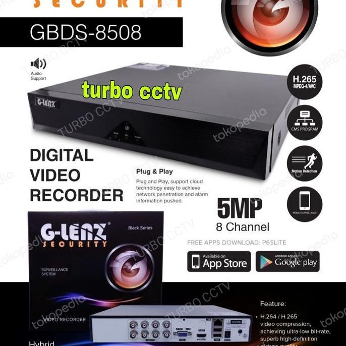 DVR GLENZ 8CH 5MP GBDS-8508 NEW