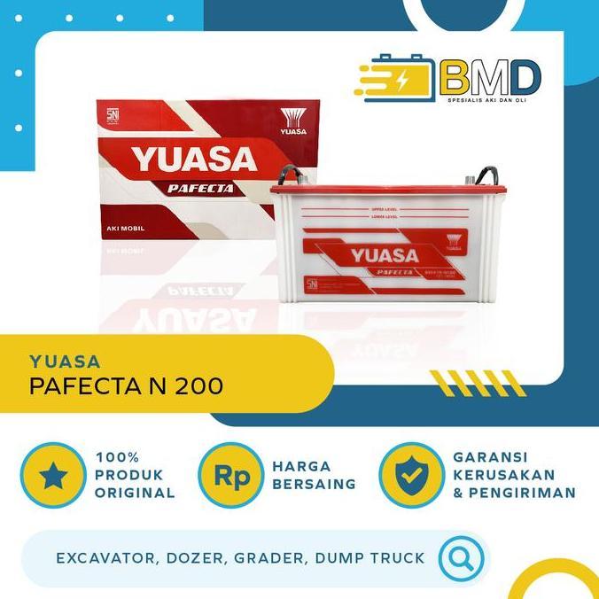 Aki Mobil Yuasa Pafecta N200 - Excavator, Dozer, Grader, Dumptruck Dll