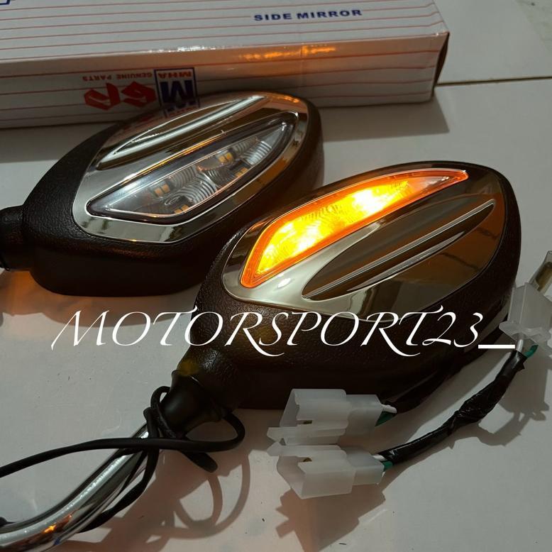 CUCI GUDANG Spion Standar Beat Lampu Led Premium Terbaru Spion Led Lampu Sein MHA Beat Vario 125 Var