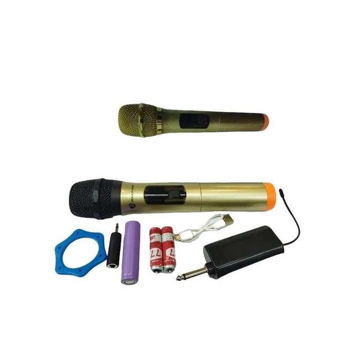 Omagoedang - MKF-01 MICROPHONE WIRELESS MIC KARAOKE SINGLE MIC mick  araoke Mikrofon Handphone mic  