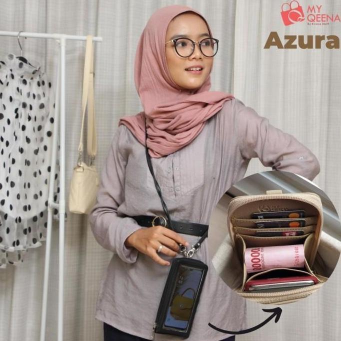 Dompet Wanita Tas Dompet Wanita Azura Original My Qeena Hp Dan Uang Selempang