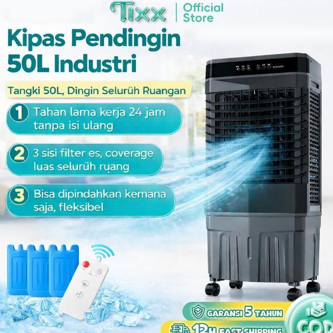 Ranjedimans - TIXX Air Cooler Kipas Angin Pendingin Cold fan Tangki Besar 40L Kipas angin dingin