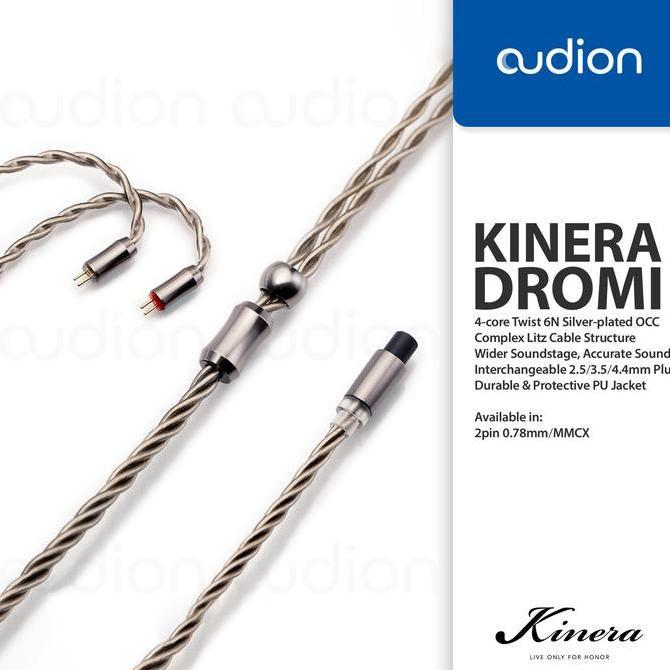 TERLARIS KINERA DROMI 6N OCC 4-CORE SILVER-PLATED DETACHABLE CABLE 2PIN/MMCX