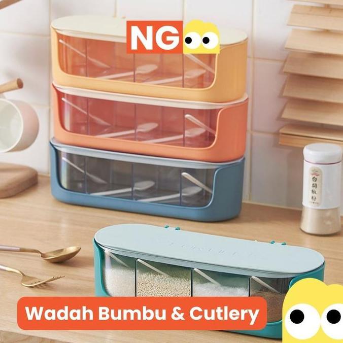 NG Stationery - Tempat Bumbu Tempat Penyimpanan Bumbu Dapur Tempat Sendok Alat Dapur Tempat Bumbu 4 
