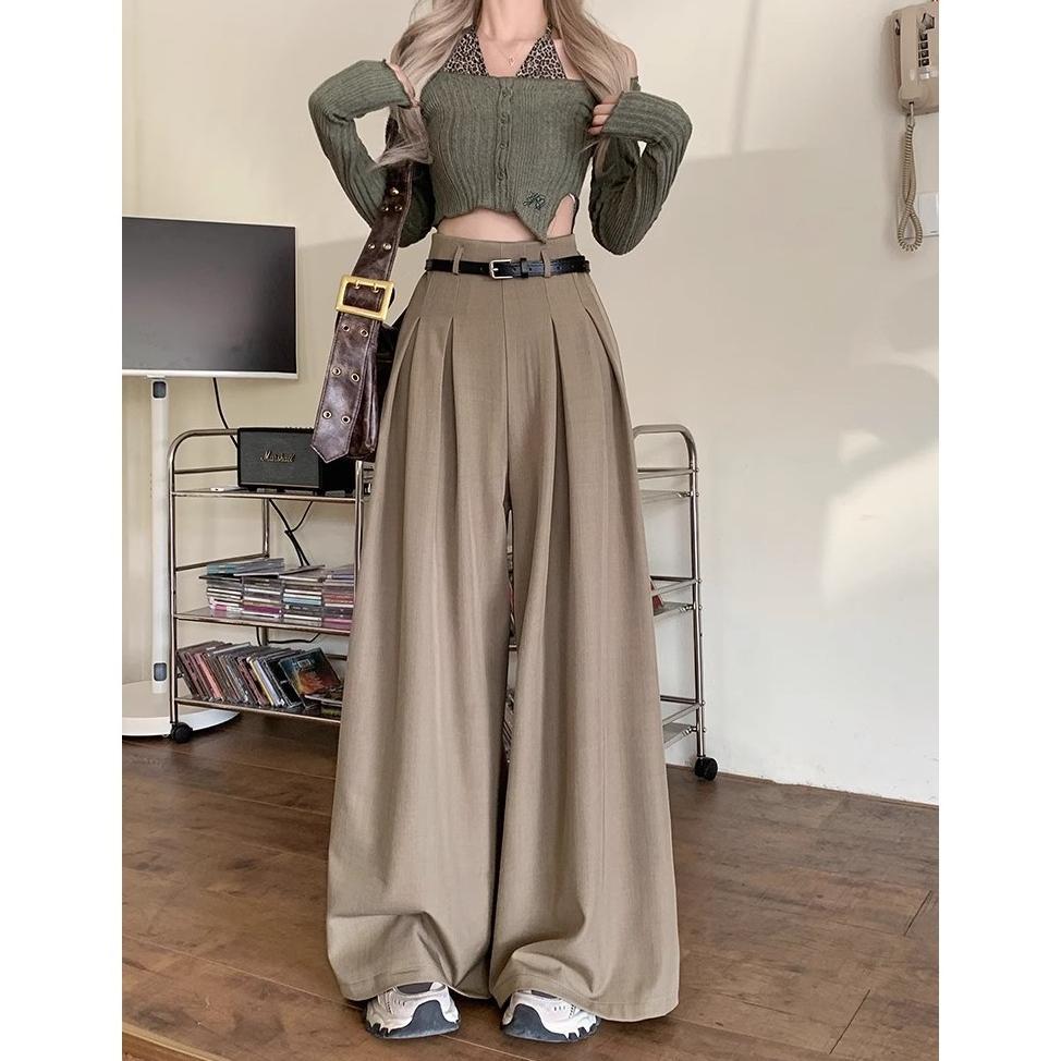 Premium Celana Kulot Wanita Wide Leg Plisket Elegan Bahan Kain Formal Nyaman, Desain Longgar Trendy 
