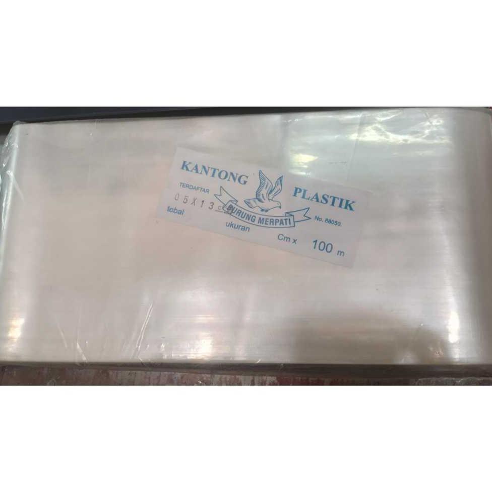 Plastik Roll / Plastik Pp Bening Tebal 05 Lebar 13Cm, 16Cm, Panjang 100Meter