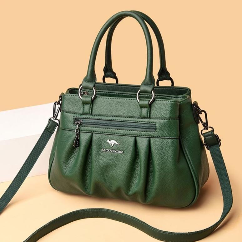 exclusive tas wanita kekinian tas selempang bahu tiga ruang top handle  wanita berkualitas tas tanga