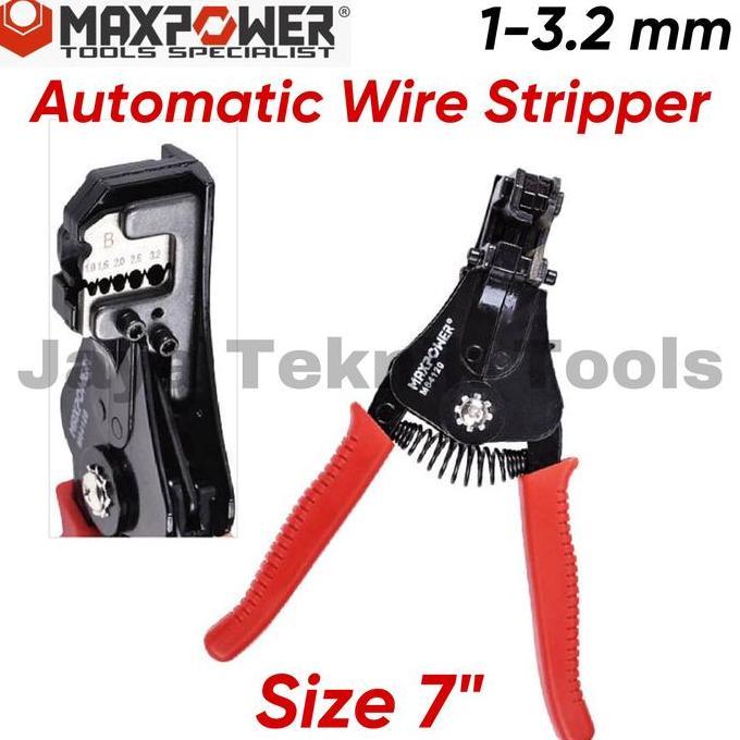 Tang Kupas Kabel Wire Stripper 7" 175Mm Maxpower Otomatis Automatic