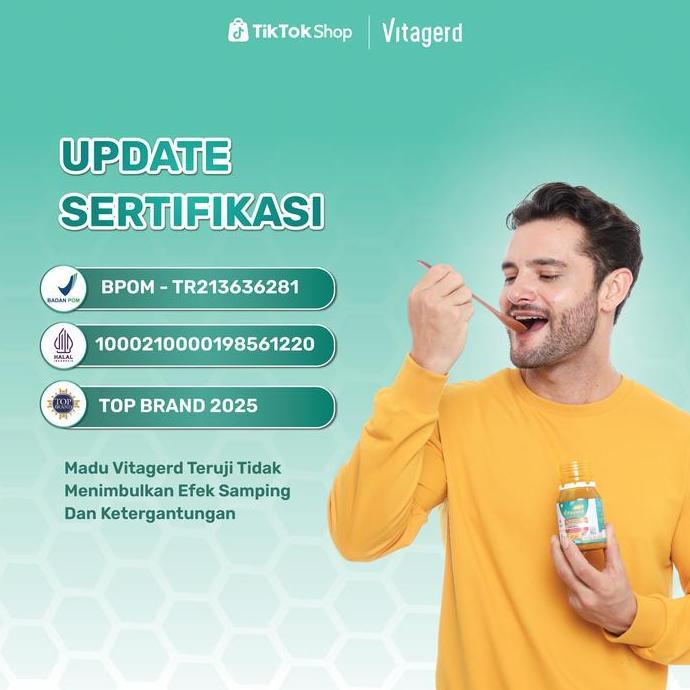 Utsukushi- 2 Botol Madu Vitagerd - Solusi Masalah Pencernaan Asam Lambung, Gerd, Mual, Muntah Dan An