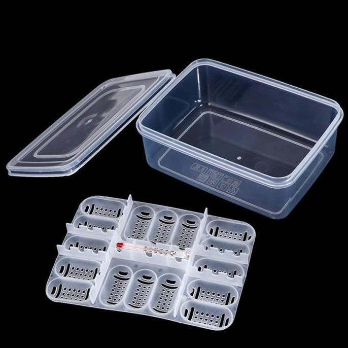 alwibarkah - reptile 16 egg tray tempat incubator telur gecko bd kadal sg + thermo