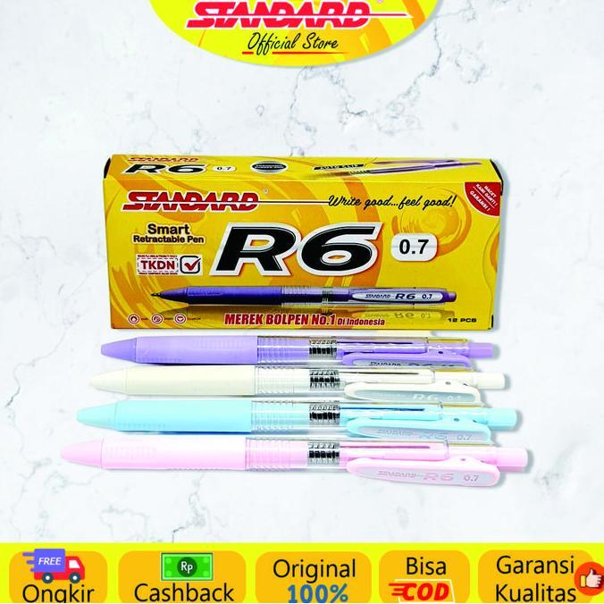 Standard - Pulpen R6 ( Alat Tulis / Pen / Ballpoint / Pena )