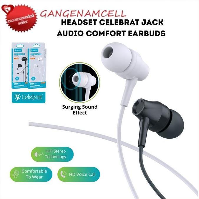 MORIFOYU Earphones Celebrat G25 Headset Jack Audio 3.5mm Comfort Earbuds Stereo Sound Full Bass