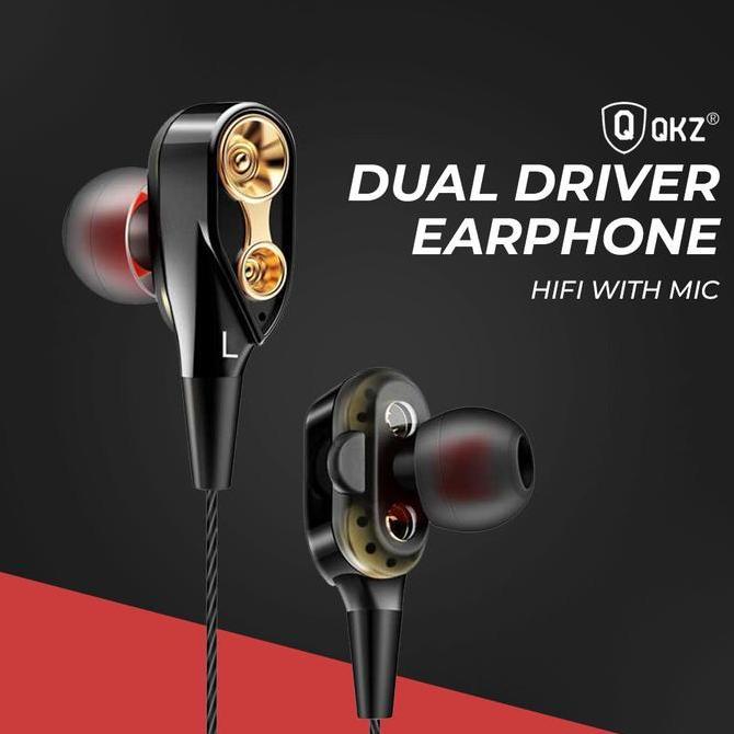 TERLARIS QKZ EAHONE BASS IN-EAR QKZ-CK8 - BLACK QKZ-MDR QKZ-AK6 AK6-PRO DRIVER WITH MIC