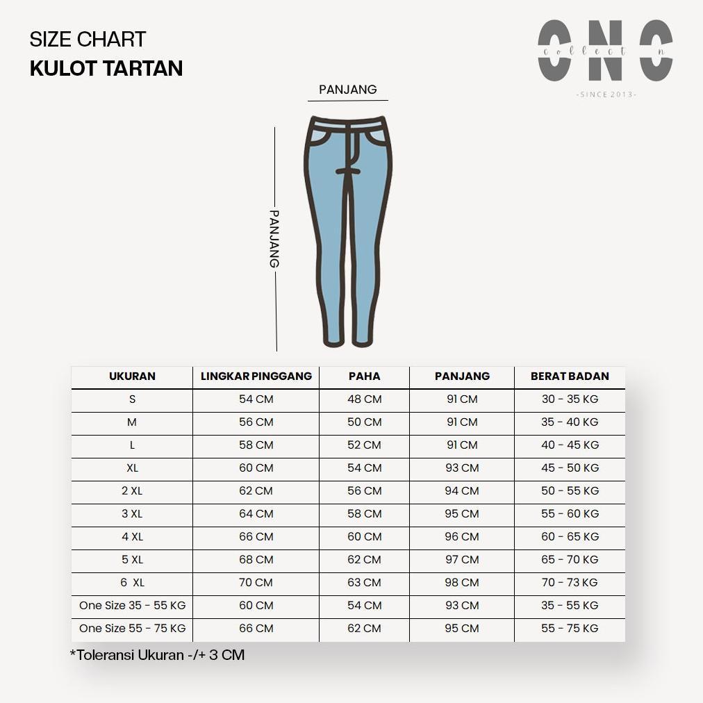 termurah korean long pants tartan | celana kulot wanita kotak-kotak