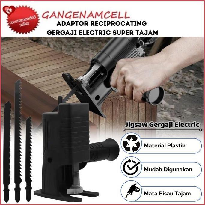 CHALK Adaptor Reciprocating Jigsaw Gergaji Elektrik Pemotong Kayu Anti Karat