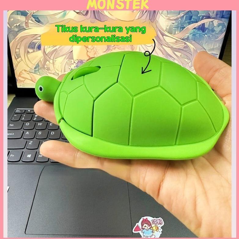 MUT Mouse Kura-kura Lucu Kartun Game Mouse Mouse komputer kreatif Bisu Nirkabel Berkabel Usb Hadiah 