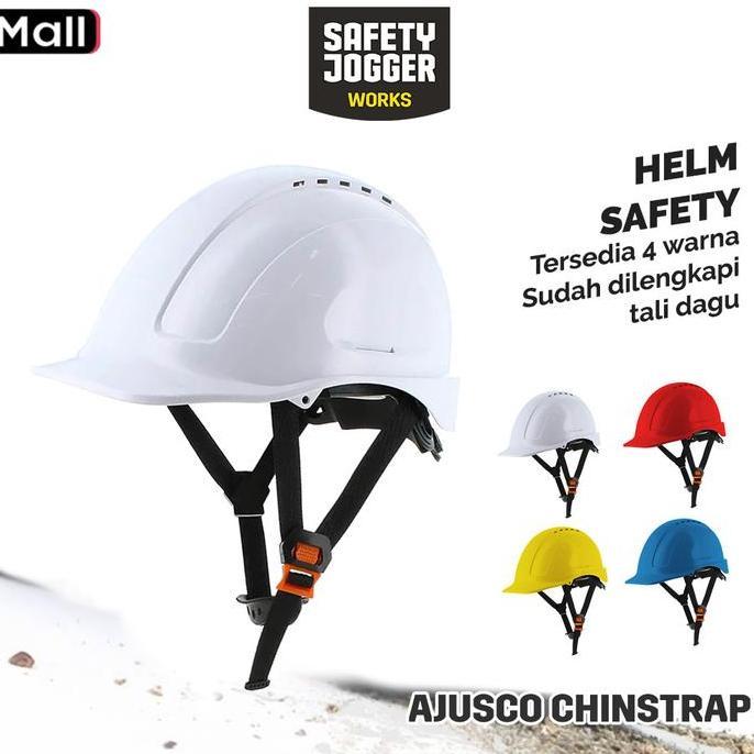 TERMURAH - Helm Safety Jogger Ajusco Chinstraps Helm Safety Proyek Helm Climbing Helm Visitor