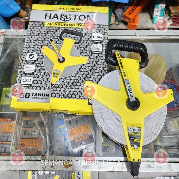 METERAN GULUNG FIBER KAIN ROLL TAPE MEASURE 100M 100 M METER HASSTON