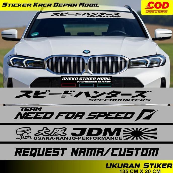 VENOMDAKAR7 - STICKER KACA DEPAN MOBIL BERBAHAN VINYL ANTI AIR BISA CUSTOM NAMA STIKER STICKER TRUCK