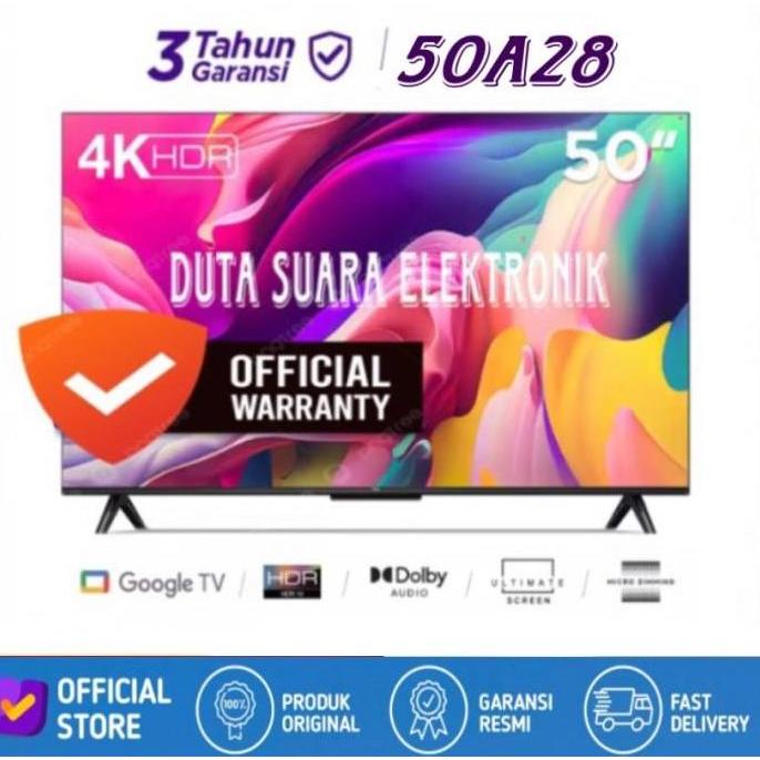TERLARIS TCL 50A28 - 50 INCH GOOGLE TV - 4K UHD - HDR 10 - 50A28/ 50A30