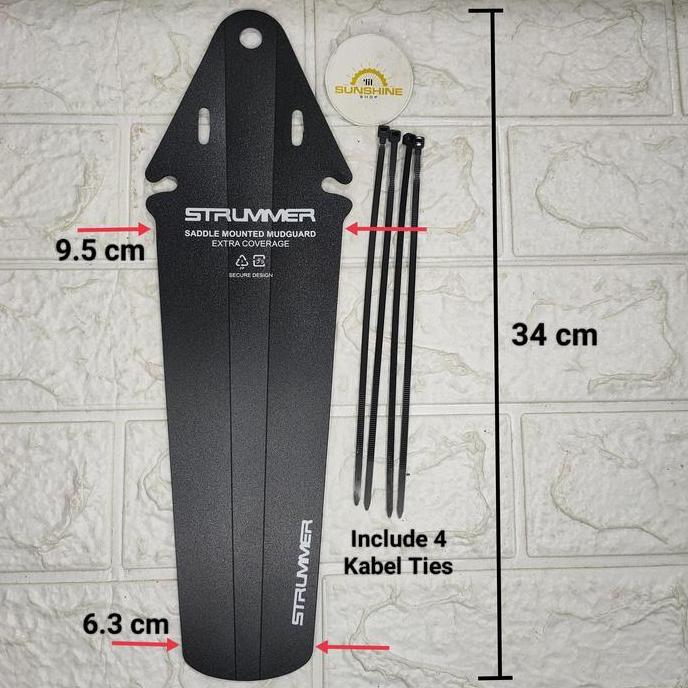 Fender Slebor Sadel Sepeda STRUMMER Saddle Mudguard Roadbike Seli MTB BMX